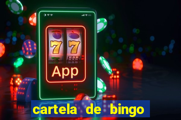 cartela de bingo pra imprimir